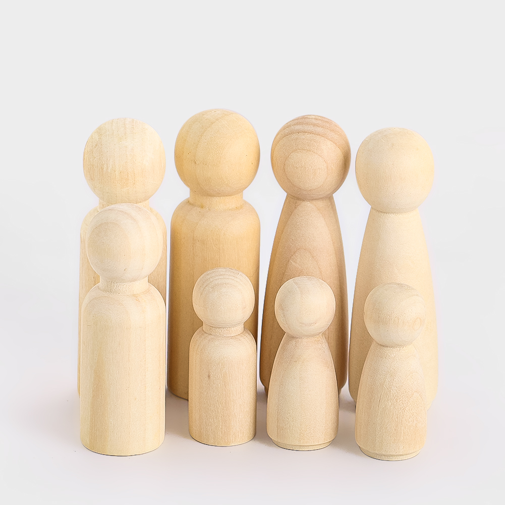 Party Games Simple - 2 pezzi di burattini di legno