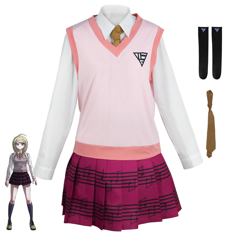 Party Games School - Nuovo Costume Cosplay Anime Danganronpa Kaede