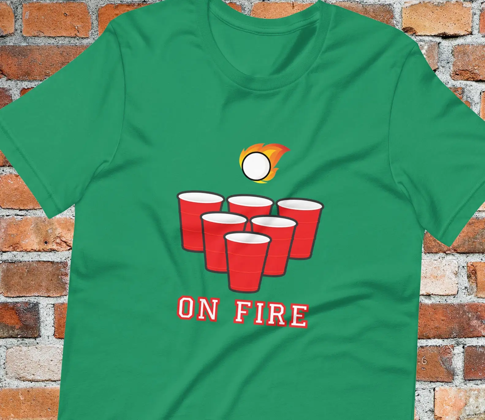 Party Games College - Maglietta Beer Pong On Fire Flip