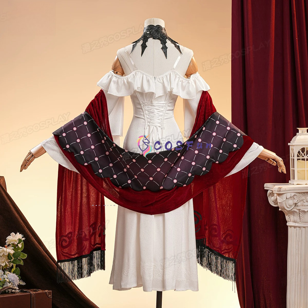 Party Games Christmas - Costume Cosplay Rosalyne di Genshin Impact,