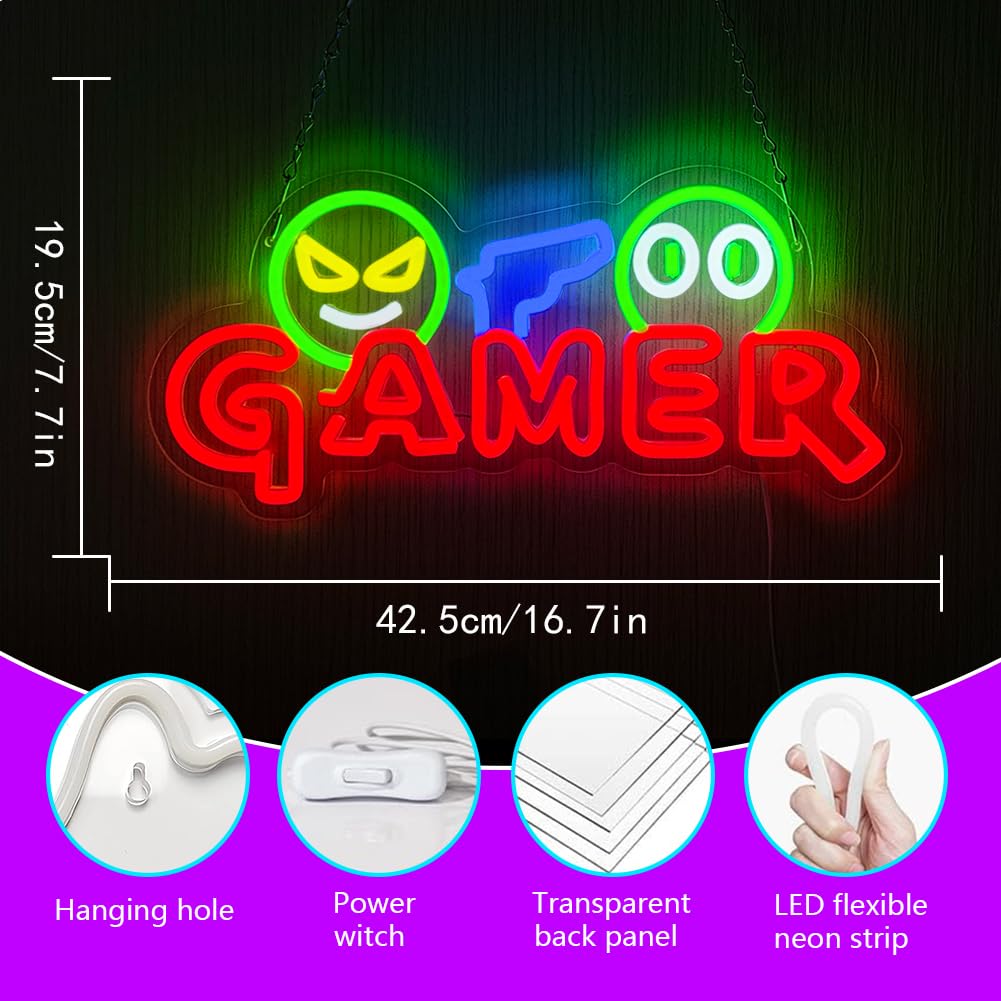 Insegna al Neon LED per Gamer, - Party Games Christmas recensione e prezzo