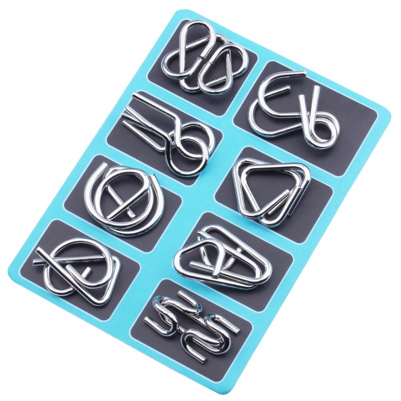 Set di 8 Puzzle in Metallo, Cl - Party Games Board Game recensione e prezzo