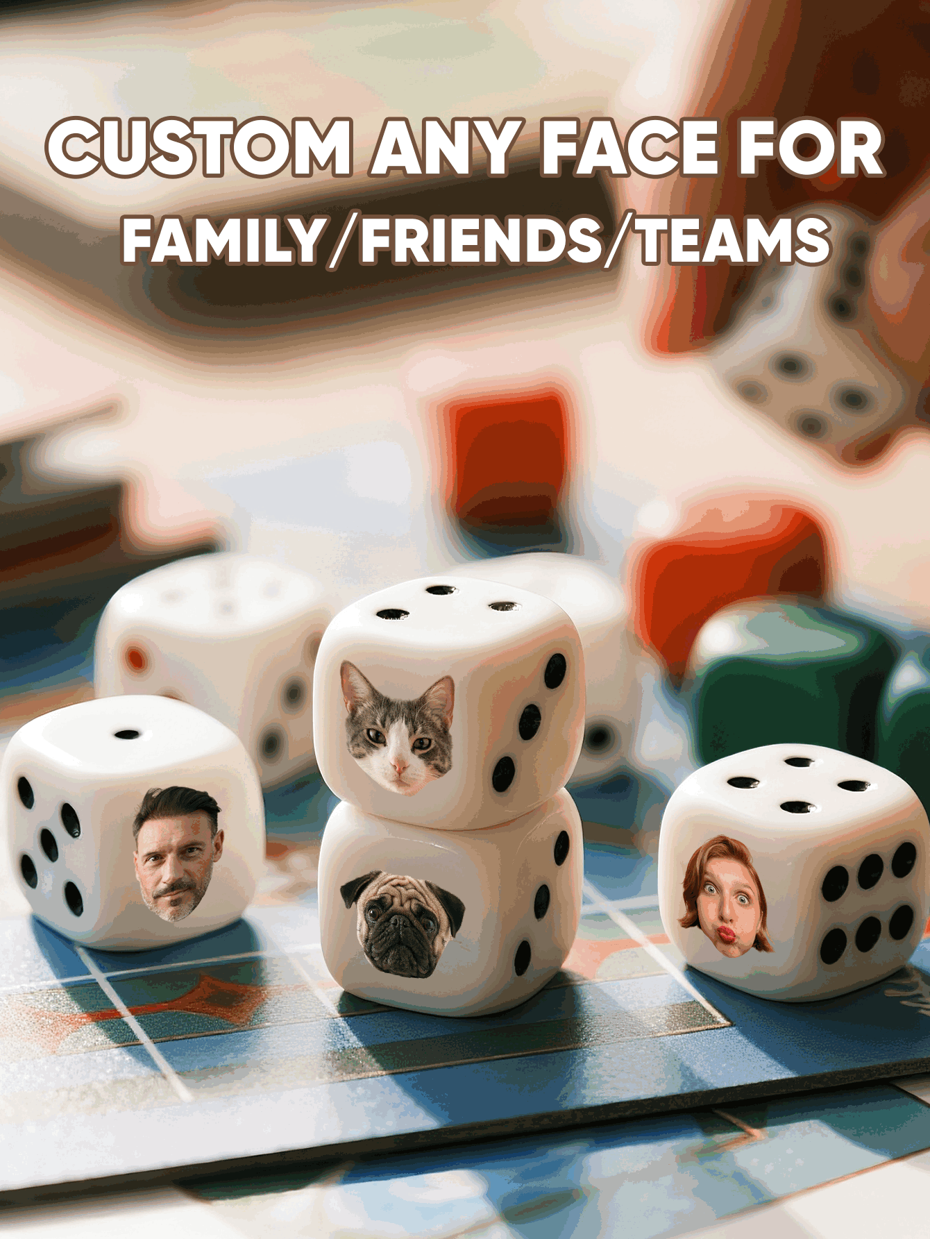 Dadi Personalizzati con Volti, - Party Games Birthday recensione e prezzo
