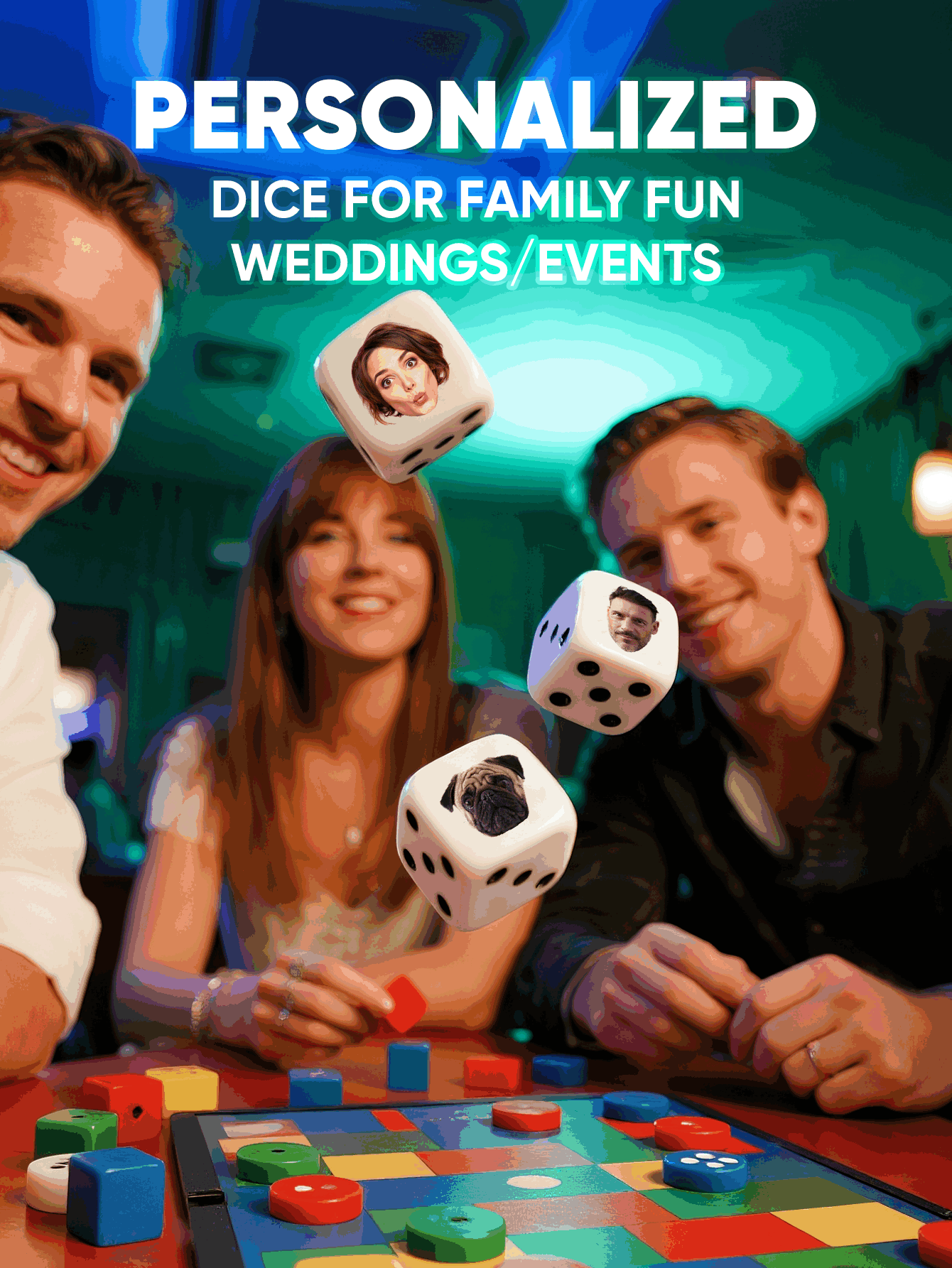Dadi Personalizzati con Volti, - Party Games Birthday recensione e prezzo